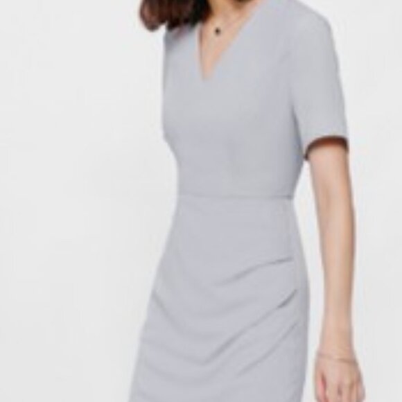 TAHARI Sheath light grey Pencil Dress SZ 8 - Picture 8 of 16